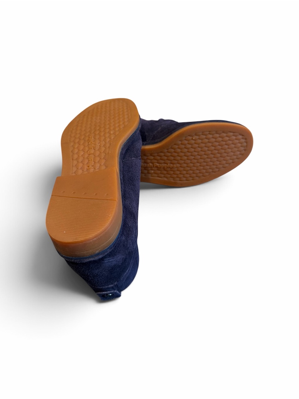 Hush Puppies Blue Suede Loafers with Cream Insole - Picture 5 of 6